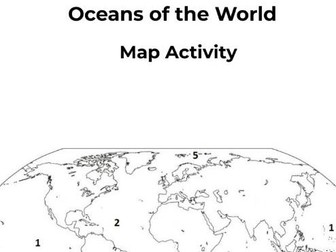 World Oceans Map Worksheet – Label the 5 Oceans | Geography Activity