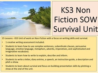 KS3 Non Fiction SOW Survival Unit