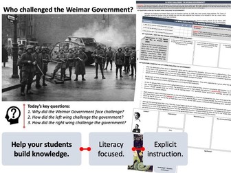 Challenges to Weimar Germany (Rebellions)- AQA GCSE History Germany 1890-1945