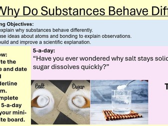 Explaining the properties of substances with ionic and covalent bonding
