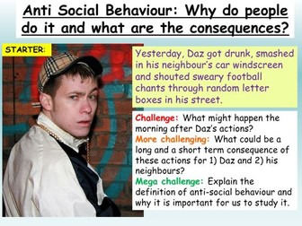 Anti-Social Behaviour + Gangs