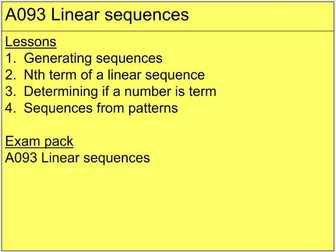 A093 Linear sequences