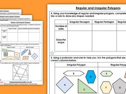 Regular and irregular polygons worksheet pdf image
