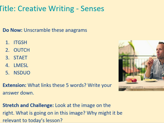 Senses - Creative Writing