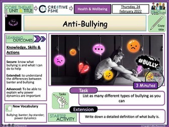 Anti-bullying PSHE lesson