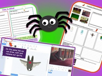 Year 3 – Spooky Scratch Day - Computing - Halloween themed Powerpoint, planning & worksheets