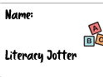 Literacy Jotter Labels - Editable