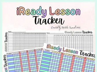 I-Ready Lessons Passed Tracker Rainbow