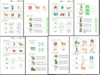 Phonics Test & Review | CVC Word Family Assessment for Young Learners