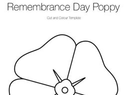 Remembrance Day Poppy Template &amp; Word Search | Teaching Resources