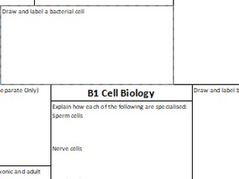 AQA GCSE Biology Revision Homework Mind Map | KS4 Topic Review Sheets