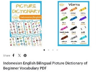 Indonesian English Bilingual Picture Dictionary of Beginner Vocabulary PDF