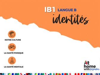French Vocabulary List Identités Langue B IB 1