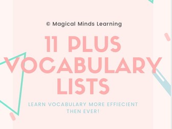 11 Plus Vocabulary Lists Pack 2