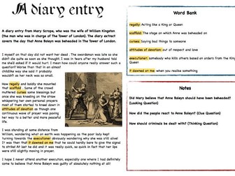 Two KS2 inference guided reading sessions based on The Tudors