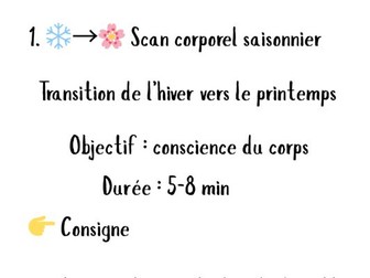 Exercices de Méditation Guidée avec Audio thème hiver et printemps transition de l'hiver vers le pr