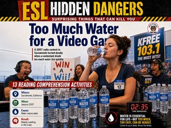 Hidden Dangers #1 Magazine for Reluctant Readers | Reading Comprehension Activities ESL