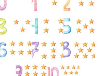 Star Number Cards 0-10