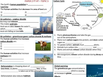 Ecology AQA Revision Resource. 2026. FT & HT ‘Knowledge Organiser’ style. Trilogy. Spec focus.