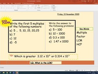 LCM, HCF, Prime Numbers, Venn Diagrams