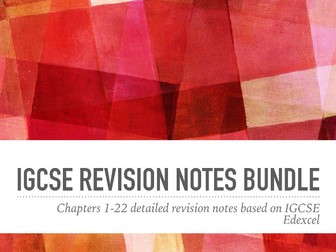 IGCSE Biology revision notes bundle