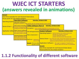 WJEC ICT 1.1.2 Software - Starters
