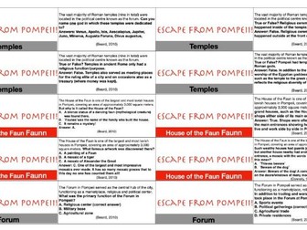 Roman Pompeii Board Game and Assessment Ancient Civilizations