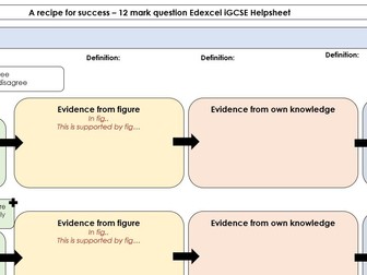 Edexcel iGCSE Geography 12 mark question planning sheet