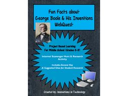 Fun Facts about George Boole - Internet Scavenger Hunt