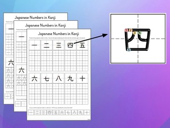 Japanese Numbers 1-10 in Kanji