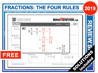 GCSE Revision (Fractions: The Four Rules)