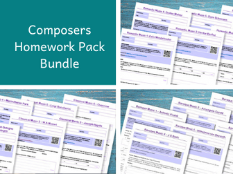 Composers Homework Pack Bundle