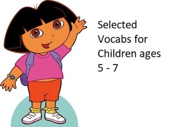 Selected Vocabulary ages 5-7 Test 1