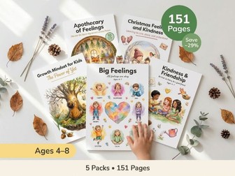 Feelings Worksheets Bundle SEL Activities Ages 4-8 Emotions Kindness Mindset