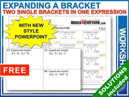 Expand and Simplify (Progressive Worksheets)