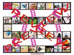 Household Chores and Cleaning Supplies Chutes and Ladders Board Game