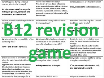 AQA GCSE Biology B12 revision game