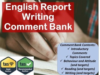 English Report Writing Comment Bank