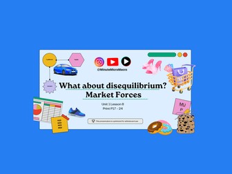 Unit 1 Lesson 8 Disequilibrium  and the Price Mechanism