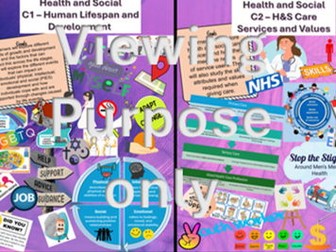 Health and Social Display - BTEC award Pearson level 1/2