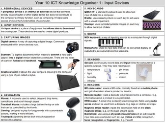 WJEC Vocational ICT Knowledge Organiser