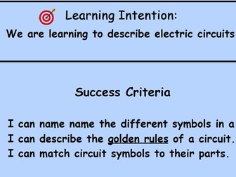 Forces Lesson 8 - Electricity