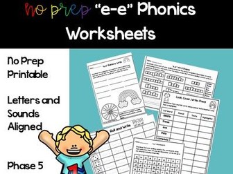 Phase 5 Phonics e-e Activities