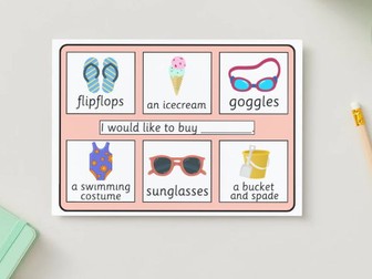 Beach Themed Writing Mat EYFS