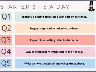 A Christmas Carol-100x'5 a day' Starters