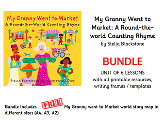 My Granny Went to Market BUNDLE Unit of 6 lesson and all printable resources and writing frames / templates