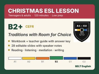 Christmas ESL Lesson B2+ – Full 2-Hour Pack