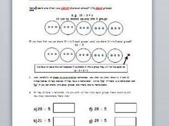 Determine Remainders - Year 2 (Greater depth task)