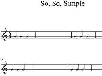 So, So, Simple Music Composition Lesson Plan
