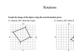 gcse maths rotations worksheet